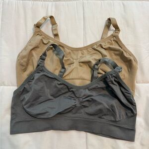 2 Nursing bras maternity stretchy material lightweight no padding set